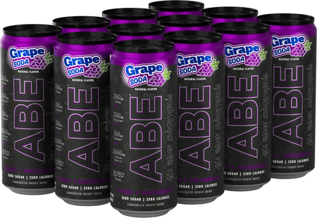 ABE Energy Drink  Grape Soda - 12 Cans