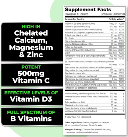 Species Nutrition V-Mineralyze  - 300 Capsules