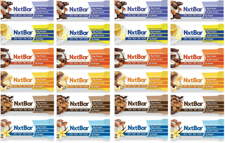NxtBar Protein Bars Variety Box - 24 Bars (4 each flavor)