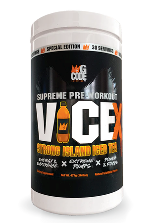 GCode Nutrition Vice X Pre Workout  Strong Island Iced Tea - 30 Servings