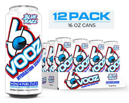 VOOZ Hydration Sensation 16oz  Blue Razz - 12 Cans