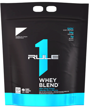 Rule 1 Whey Blend 100% Whey Protein Vanilla Ice Cream - 9.97 Lb - 137 Servings