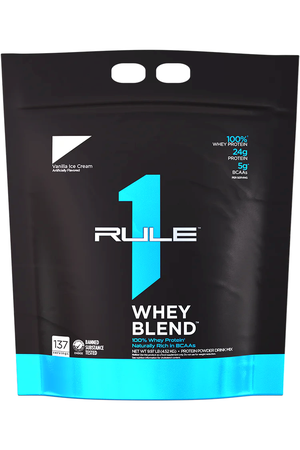 Rule 1 Whey Blend 100% Whey Protein  Vanilla Ice Cream - 9.97 Lb - 137 Servings