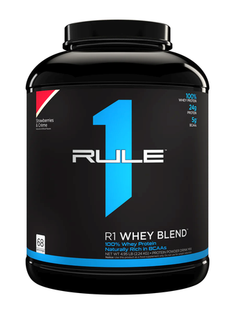Rule 1 R1 Whey Blend 100% Whey Protein  Strawberries & Crème - 5 Lb