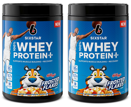 Six Star 100% Whey Protein  Kelloggs-Frosted Flakes - 3.6 Lb/36 Servings  (2 x 1.81 Lb Btls)  TWINPACK