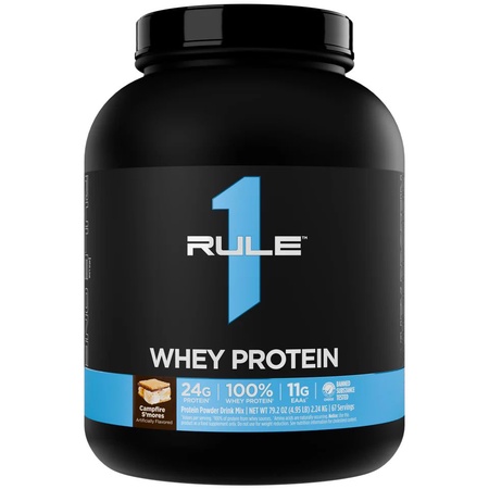 Rule 1 Whey Protein (100% Whey Protein)  Campfire Smores - 4.95 Lb (67 Servings)
