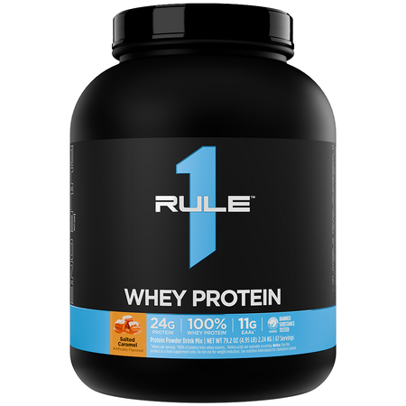 Rule 1 Whey Protein (100% Whey Protein)  Salted Caramel - 5 Lb (67 Servings)
