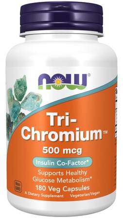 Now Foods Tri-Chromium 500 Mcg + Cinnamon - 180 Cap