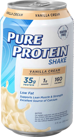 Pure Protein 35g Shake  Ready to Drink  Vanilla Cream - 12 Cans