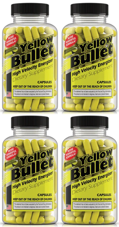 HardRock Yellow Bullet TWINPACK - 240 Capsules (4 x 60 Capsule Bottles)  4 PACK