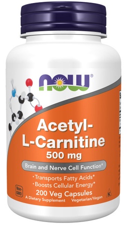 Now Foods Acetyl-L-Carnitine 500 Mg - 200 Cap