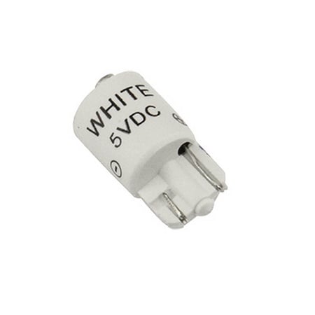 #555 White LED Bulb, 5 volt, T3-1/4 wedge base