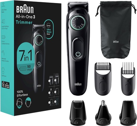 Braun Series 3, 7 in 1 All-in-One Grooming Kit Cord/Cordless Type 5516