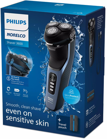 Philips Norelco S3243/91 3600 Wet/Dry Li-Ion Cordless