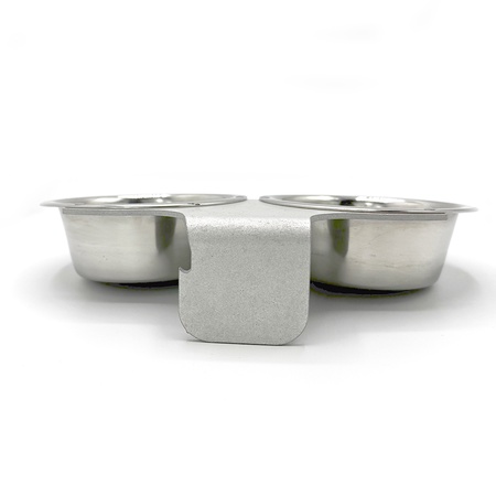 Kennel Gear, 1 Pint Double Stainless Steel Bowl with Aluminum Yoke