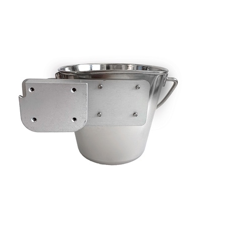 1 Quart Stainless Steel Crate Pail with Right-Hinged Insert Block