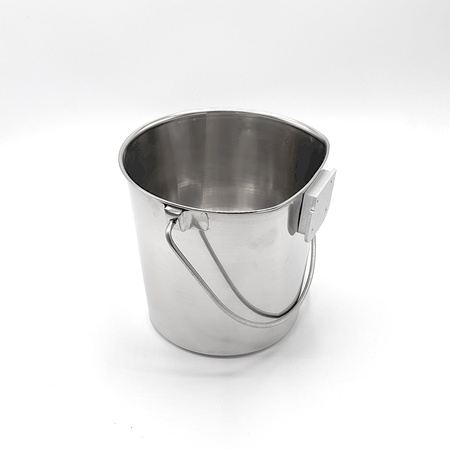 Kennel Gear, 4 Quart Stainless Steel Pail with Insert Block