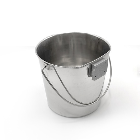 Kennel Gear, 6 Quart Stainless Steel Pail with Insert Block