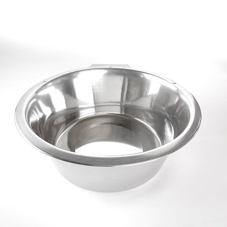 Kennel Gear, 1 Quart Stainless Steel Bowl with Aluminum Yoke, .5" Surface Mount and Adhesive Backing