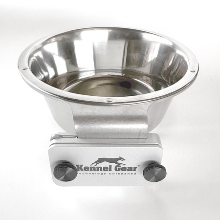 Kennel Gear, 2 Quart Stainless Steel Bowl with Stainless Steel Yoke System