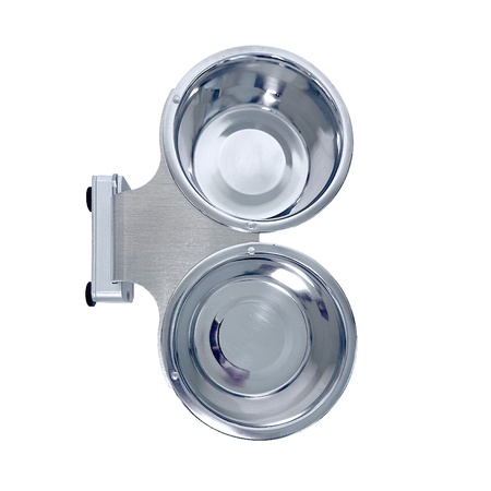 Shor-Line Brand, 1 Pint Double Stainless Steel Bowl with .75" Bar Mount System Shor-Line P/N: 041001743