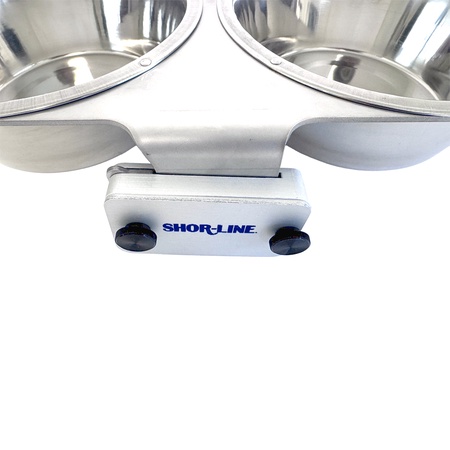 Shor-Line Brand, 2 Quart Double Stainless Steel Bowl with .75 Bar Mount System