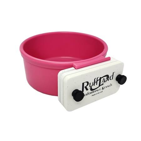 RuffLand Performance Kennels Brand, 20 oz Plastic Bowl System - RLK HOT Pink