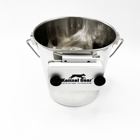 Kennel Gear, 2 Quart Stainless Steel Pail with .75" Bar Mount System