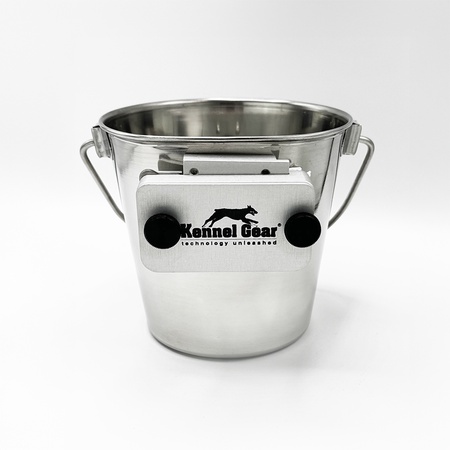 Kennel Gear, 2 Quart Stainless Steel Pail with .75" Bar Mount System