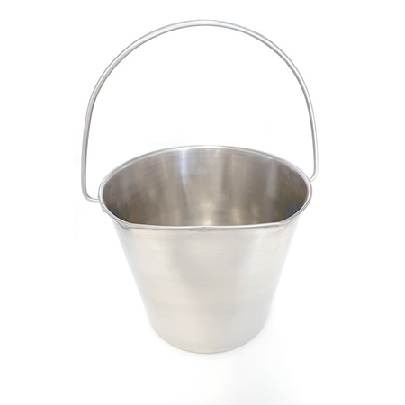 6 Quart Flat-Sided Stainless Steel Pail