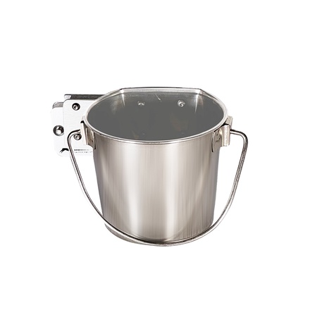 Kennel Gear, 1 Quart Stainless Steel Crate Pail with Left Hinged System