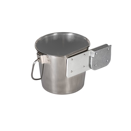 Kennel Gear, 1 Quart Stainless Steel Crate Pail with Left Hinged Insert Block