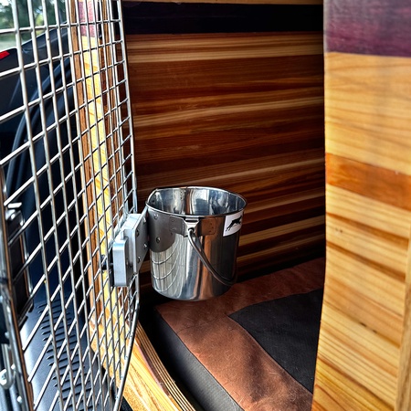 Kennel Gear, 1 Quart Stainless Steel Crate Pail with Left Hinged System