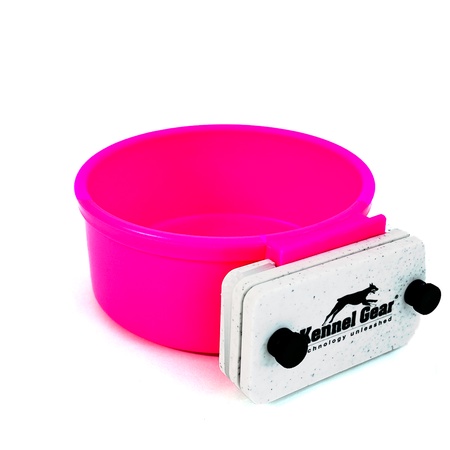 Kennel Gear, 20 oz Plastic Bowl System - Pink
