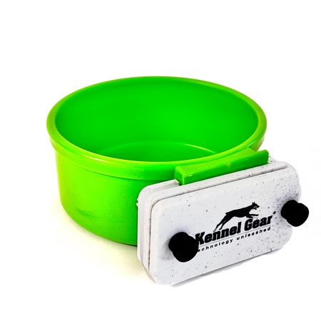 Kennel Gear, 20 oz Plastic Bowl System - Green