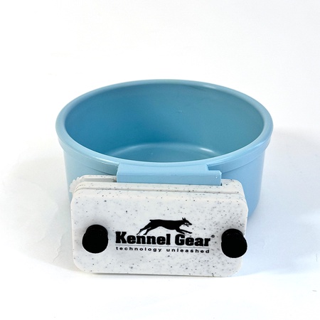 Kennel Gear, 20 oz Plastic Bowl System - Light Blue