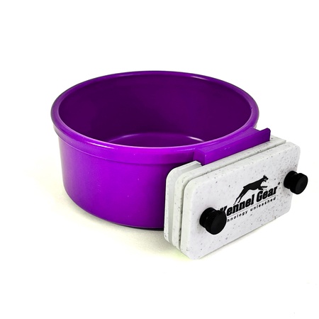Kennel Gear, 20 oz Plastic Bowl System - Purple