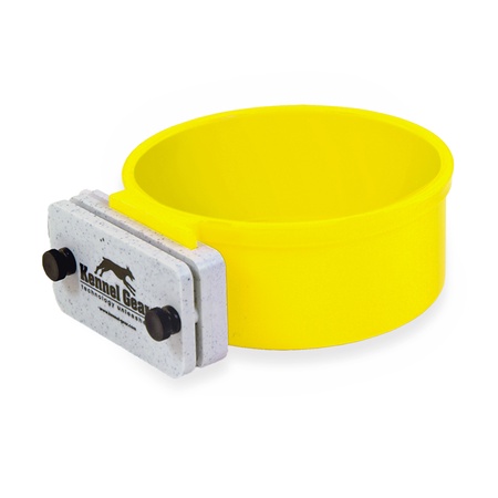 Kennel Gear, 20 oz Plastic Bowl System - Yellow