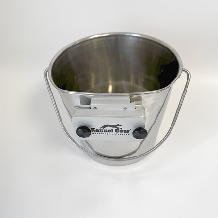 Kennel Gear, 4 Quart Stainless Steel Pail with .75" Bar Mount System