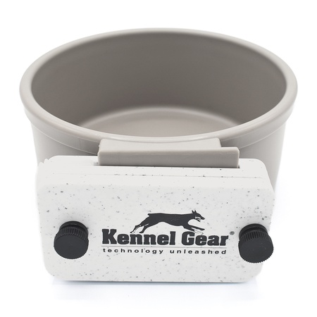 Kennel Gear, 20 oz Plastic Bowl System - Grey