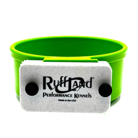 RuffLand Performance Kennels Brand, 20 oz Plastic Bowl System - Green