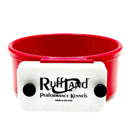 RuffLand Performance Kennels Brand, 20 oz Plastic Bowl System - Red