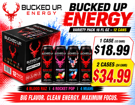 Bucked Up Energy Case Sale $19.99