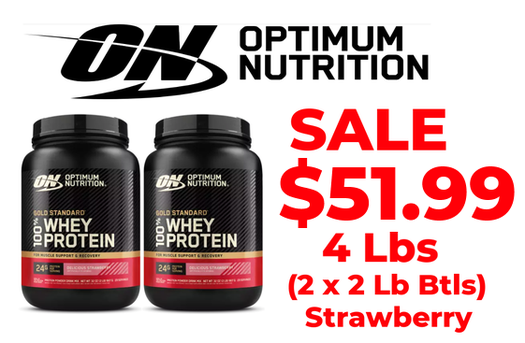 Optimum Whey 4 lb Strawberry $51.99