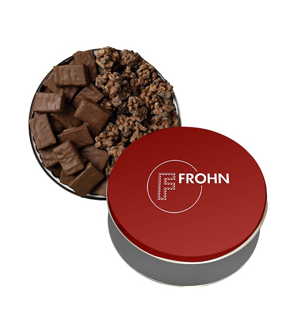 Collector Tin of English Butter Toffee and Dark Chocolate Almonds