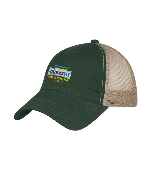 Washed Cotton Mesh Back Cap - Embroidered