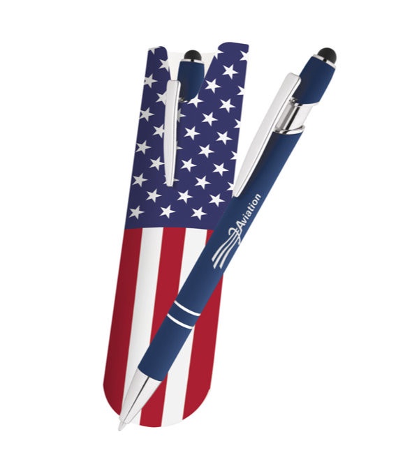 Arden Stylus Pen w/Stars & Stripes Gift Sleeve