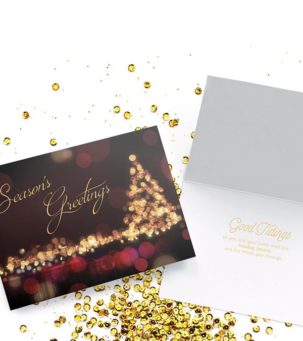 Classic City Lights Holiday Card
