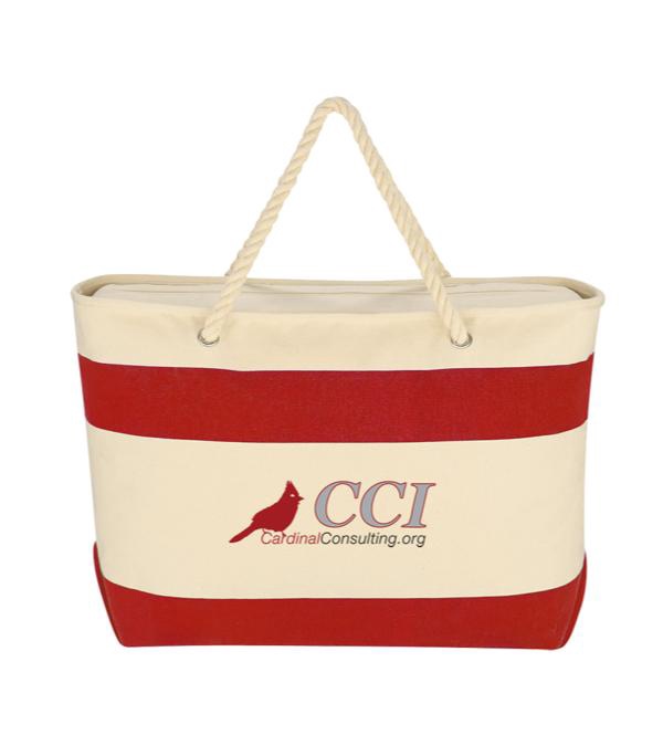 Horizontal Cruising Tote Bag With Rope Handles