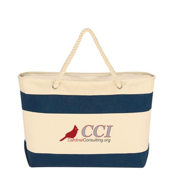 Horizontal Cruising Tote Bag With Rope Handles